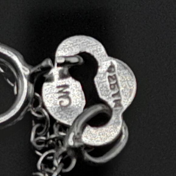 Mother of Pearl Cross Necklace, 925 Sterling Silver, Marcasite Center, 18", Thai - Picture 8 of 9